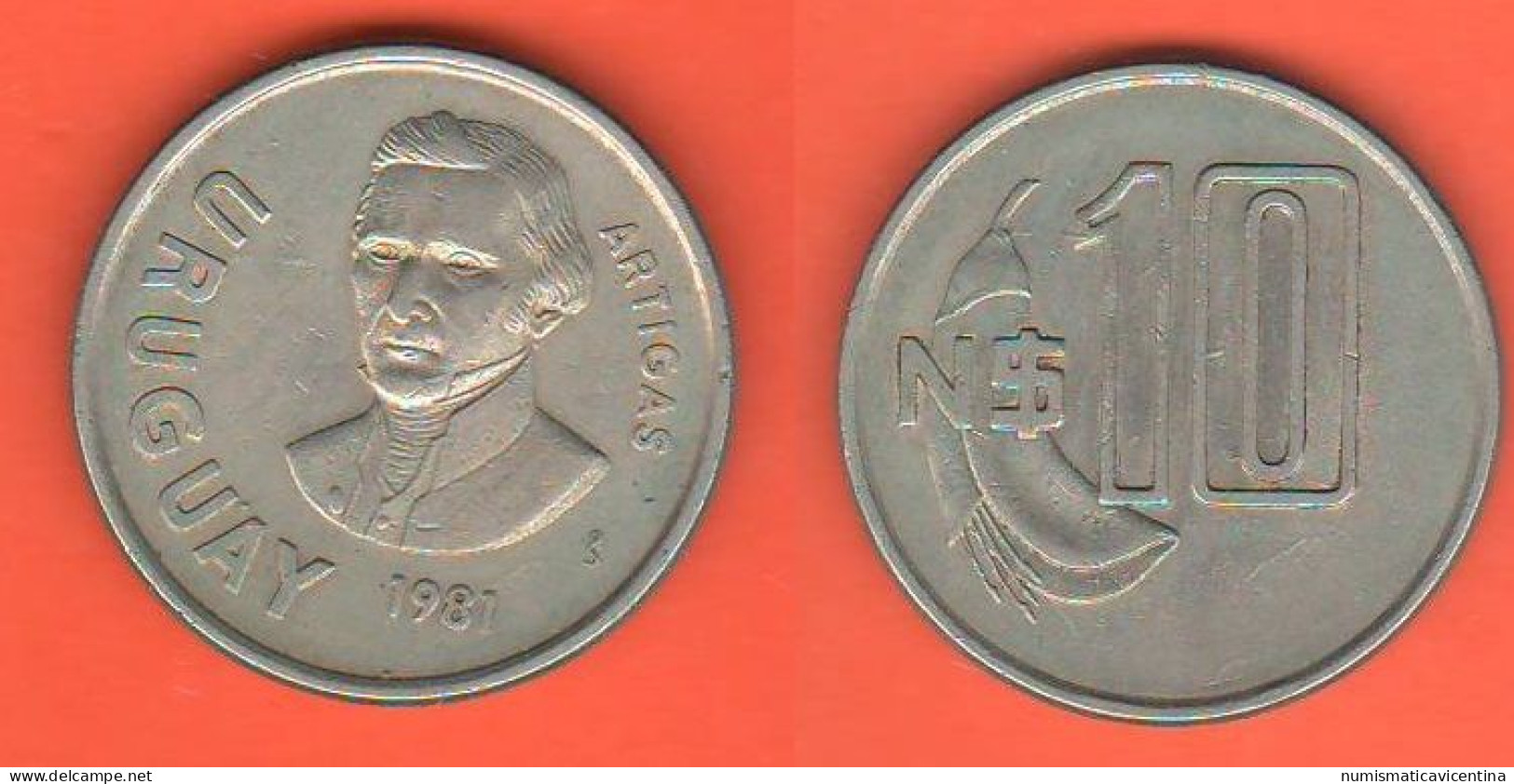 10 New Pesos 1981 Uruguay Artigas - Uruguay