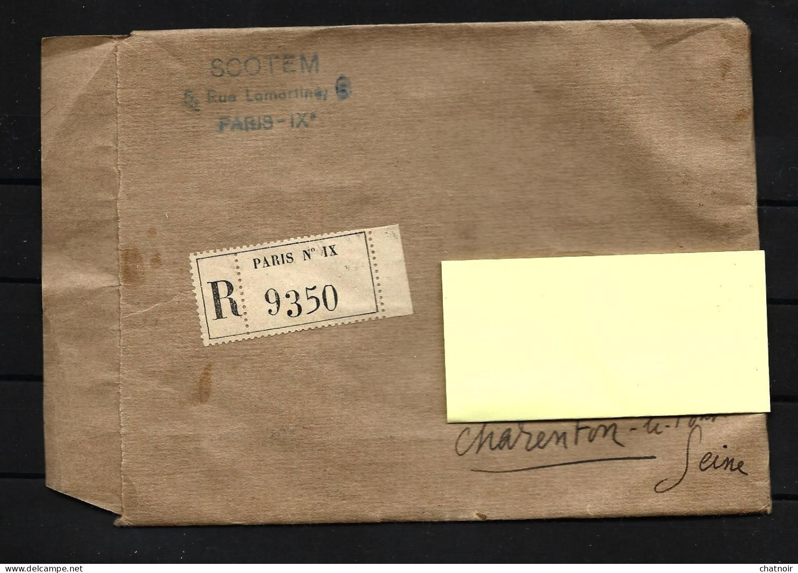 Envel  Recom  PARIS IX  Avec Bloc De 25  X  2,40 F   DULAC   1963 - 1944-45 Marianne (Dulac)