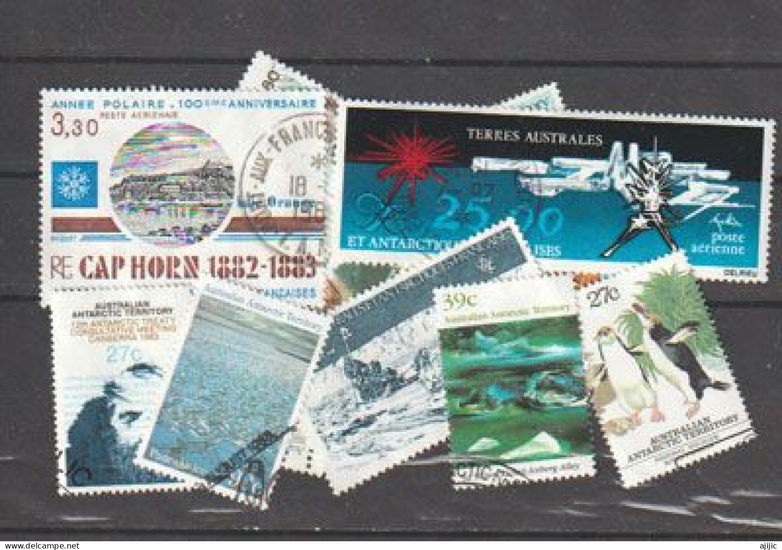 TERRES AUSTRALES & ANTARCTIQUE Françaises + Antarctique Australien. Beau Lot De 15 Timbres Oblitérés,tous Differents #3 - Mezclas (max 999 Sellos)