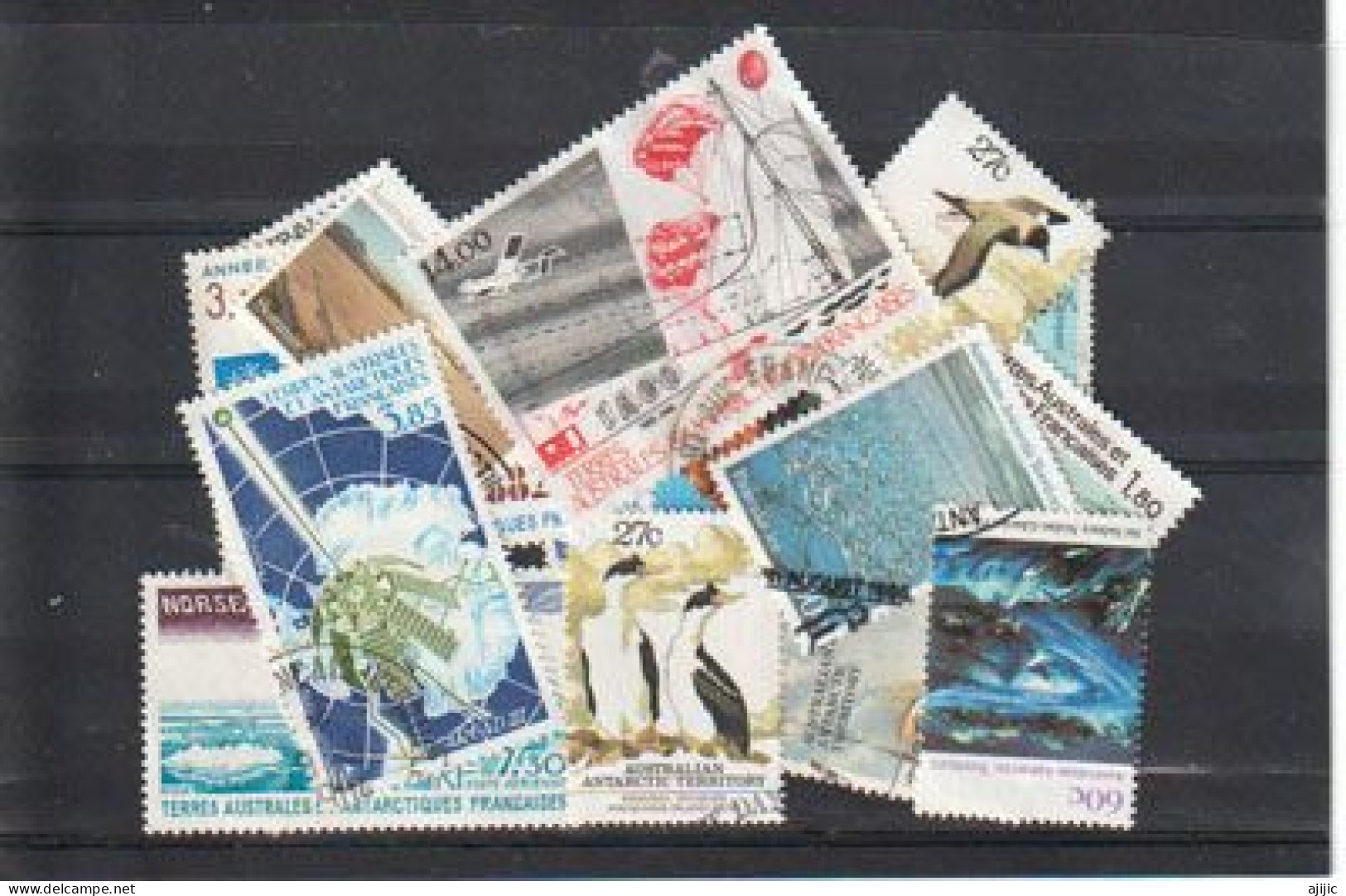 TERRES AUSTRALES & ANTARCTIQUE Françaises + Antarctique Australien. Beau Lot De 15 Timbres Oblitérés,tous Differents #5 - Mezclas (max 999 Sellos)