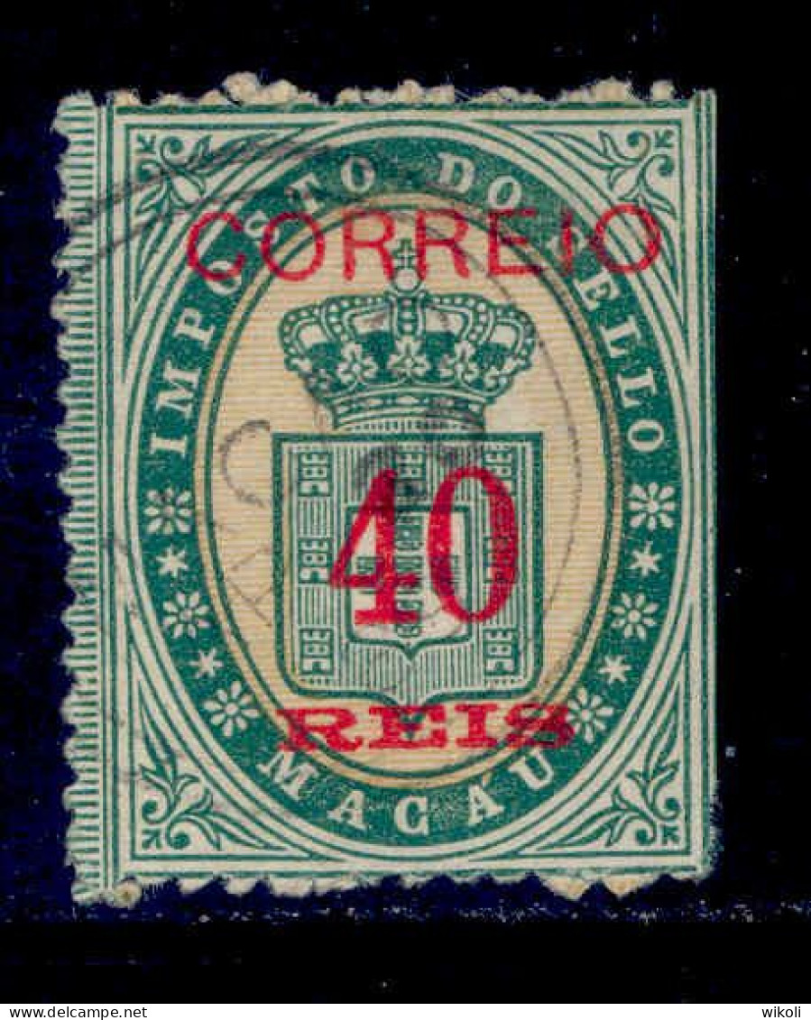 ! ! Macau - 1887 Postage Due W/OVP 40 R - Af. 31 - Used (cc 054) - Used Stamps