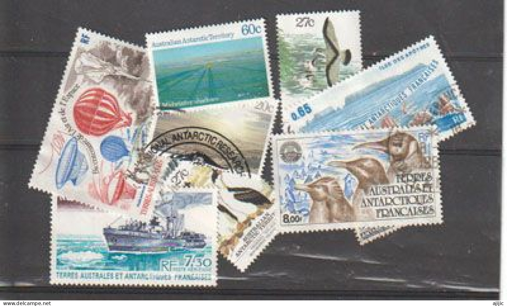 TERRES AUSTRALES & ANTARCTIQUE Françaises + Antarctique Australien. Beau Lot De 15 Timbres Oblitérés,tous Differents #6 - Mezclas (max 999 Sellos)