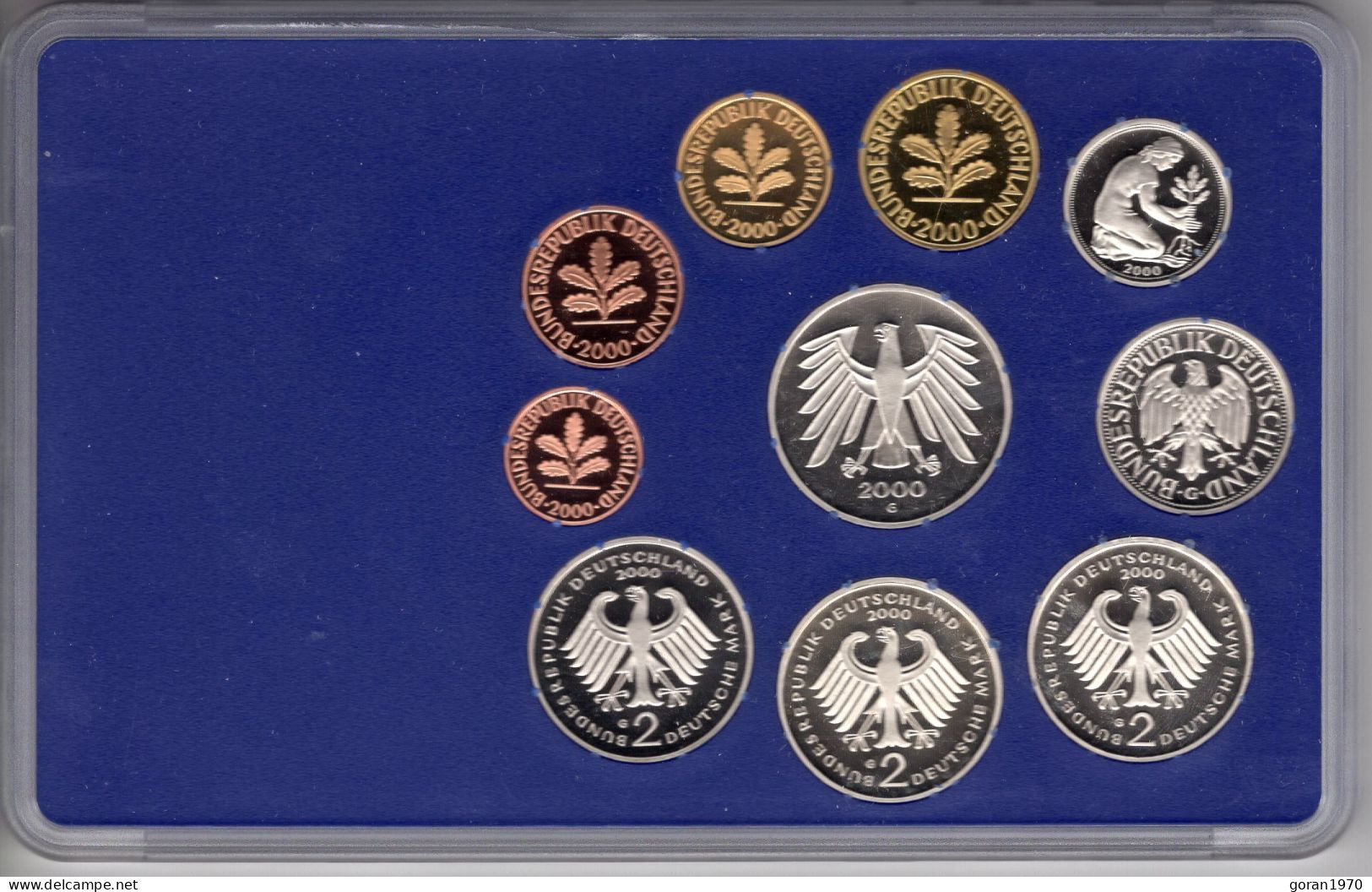 Germany Coin Set "G" 2000. Karlsruhe Millenium, Proof Sets - Sets De Acuñados &  Sets De Pruebas