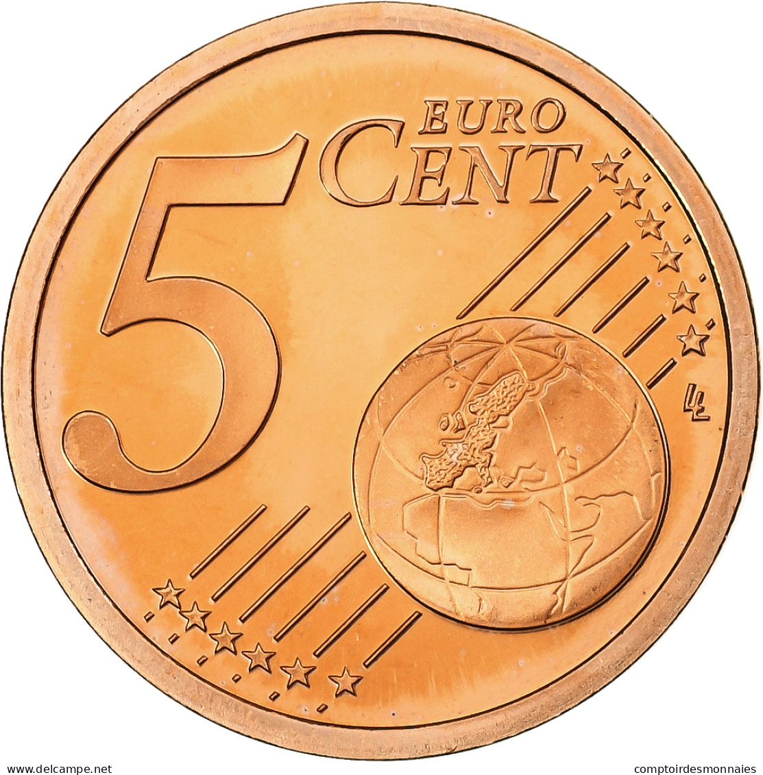 Monaco, Rainier III, 5 Euro Cent, Proof / BE, 2001, Paris, Cuivre Plaqué Acier - Monaco