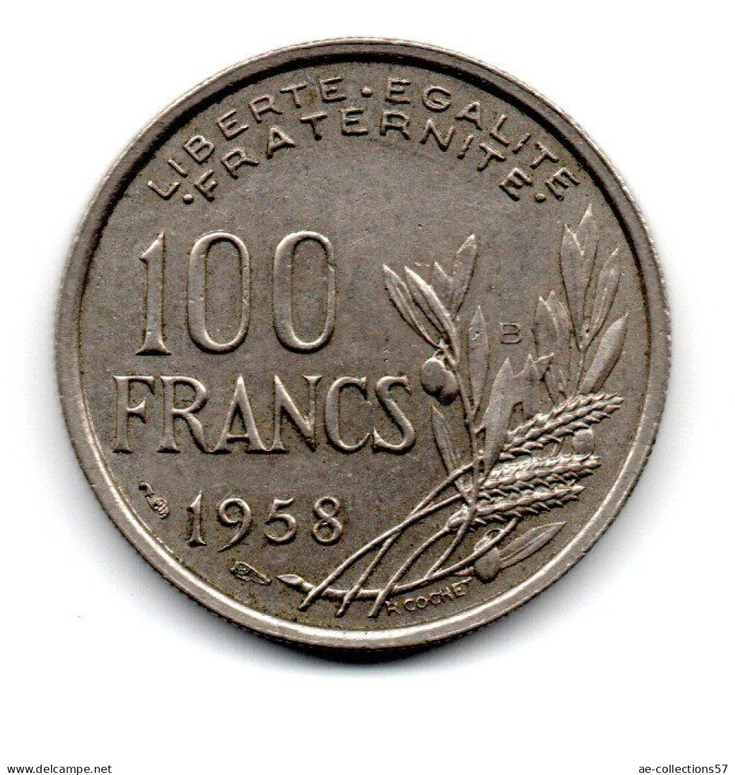 MA 31006 // 100 Francs 1958 B     //  état  TTB - 100 Francs