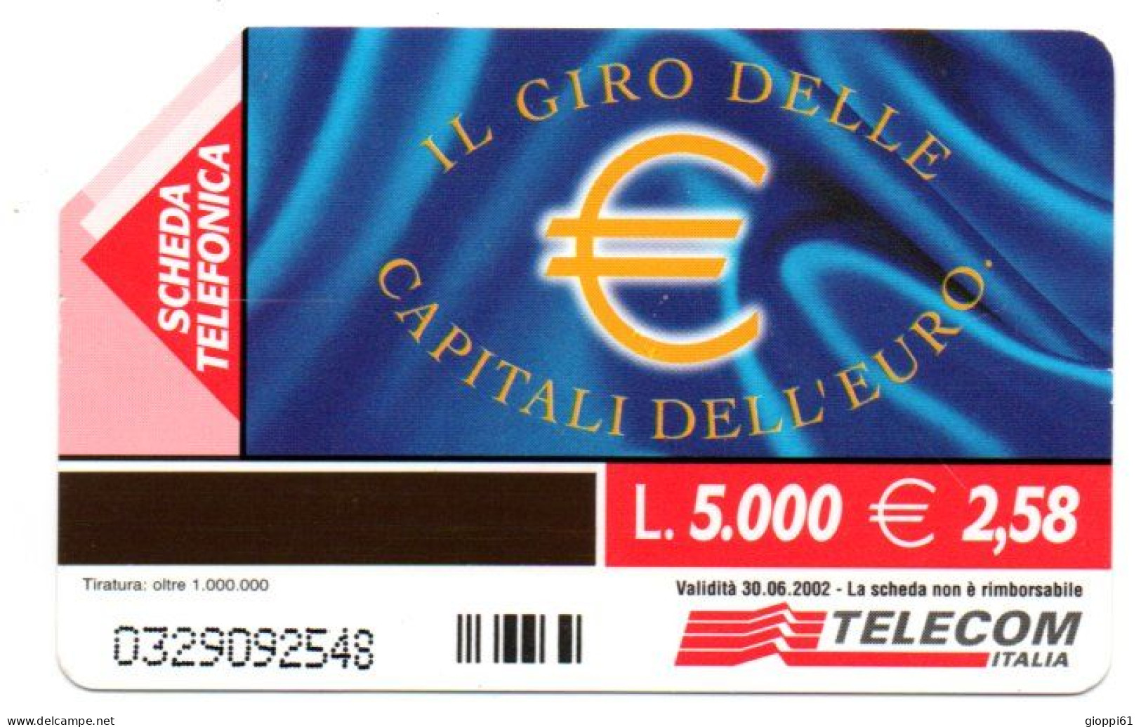 Scheda Telefonica Italia - Le Capitali Dell'Euro (fronte E Retro) - Other - Europe