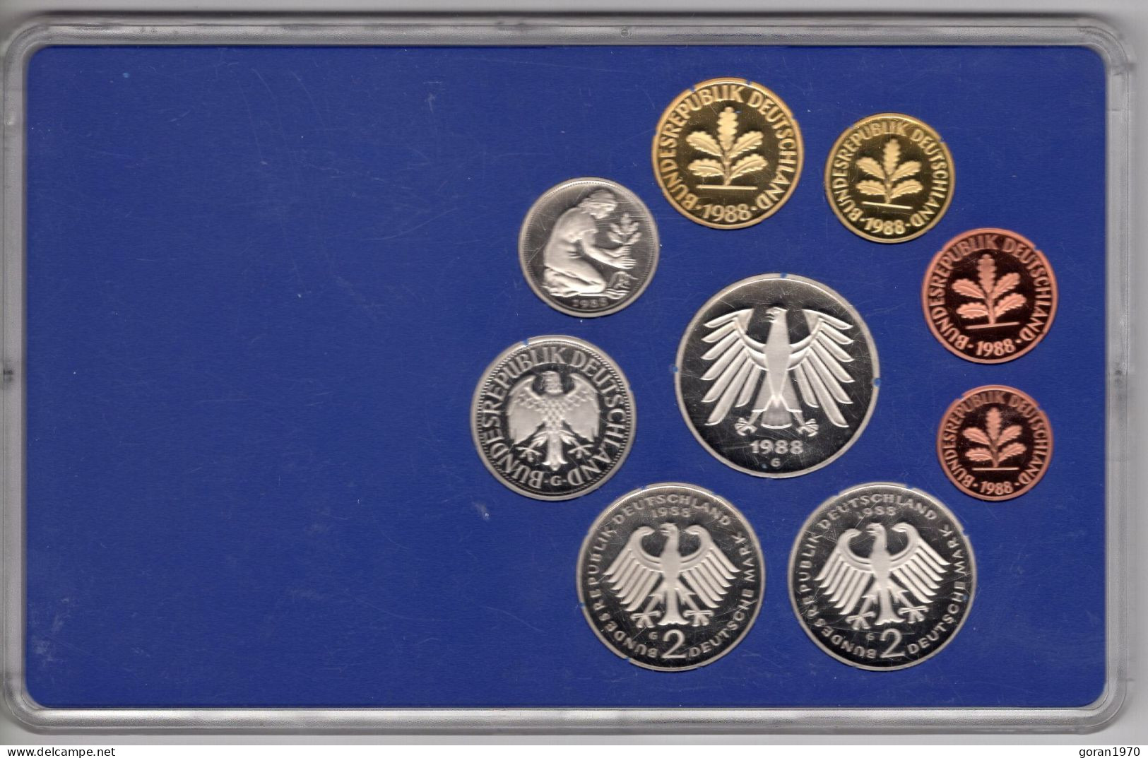 Germany Coin Set "G" 1988. Karlsruhe, Proof Sets - Mint Sets & Proof Sets