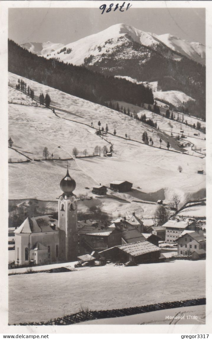 E1625) Wintersportplatz SAALBACH - Salzburg - Sehr Schöne Alte FOTO AK - Saalbach