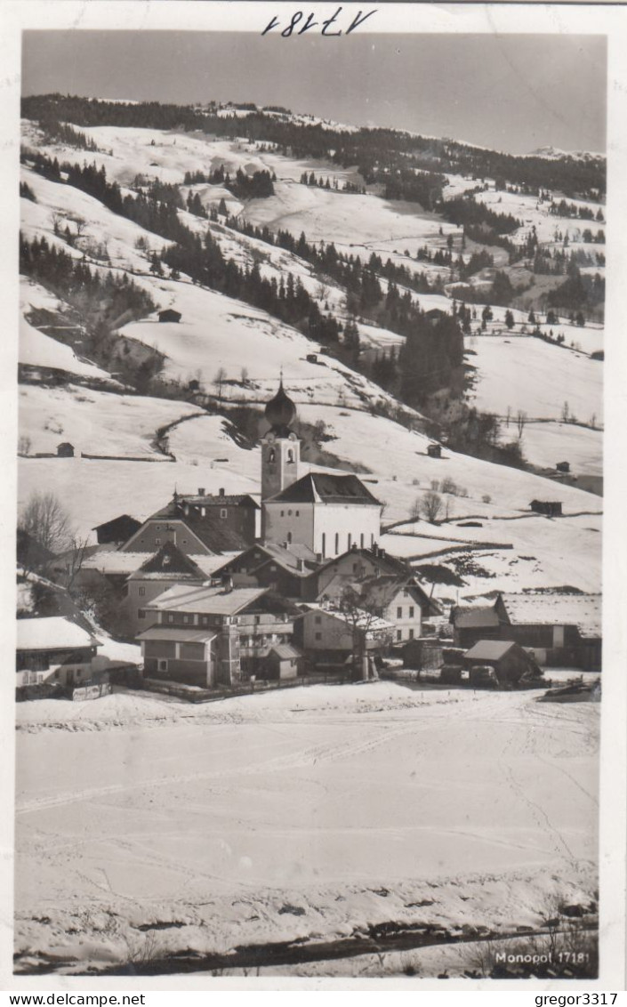 E1627) SAALBACH - Salzburg - Kirche U. Haus DETAILS - Verschneit ALT ! - Saalbach