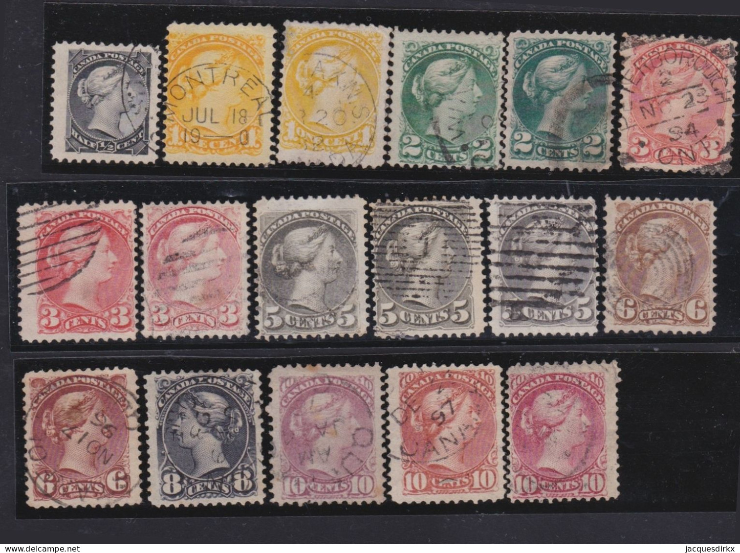 Canada    .    SG   .    17 Stamps     .    O     .  Cancelled - Usati