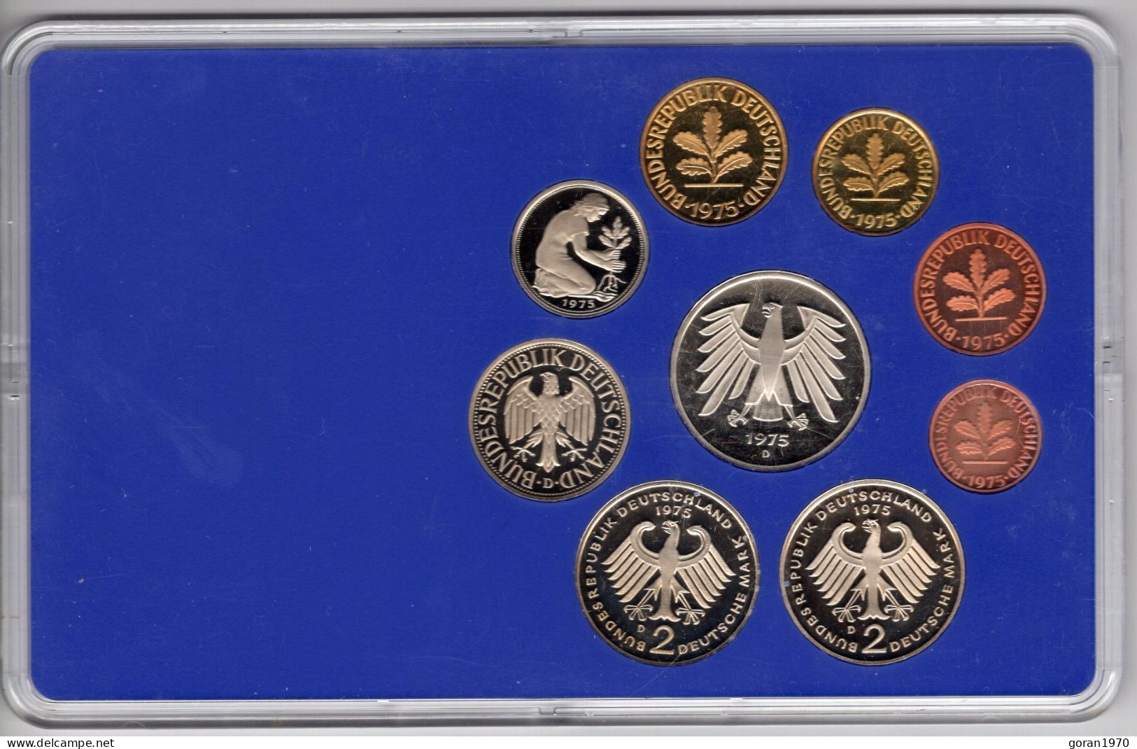 Germany Coin Set "D" 1975. Munchen, Proof Sets - Sets De Acuñados &  Sets De Pruebas