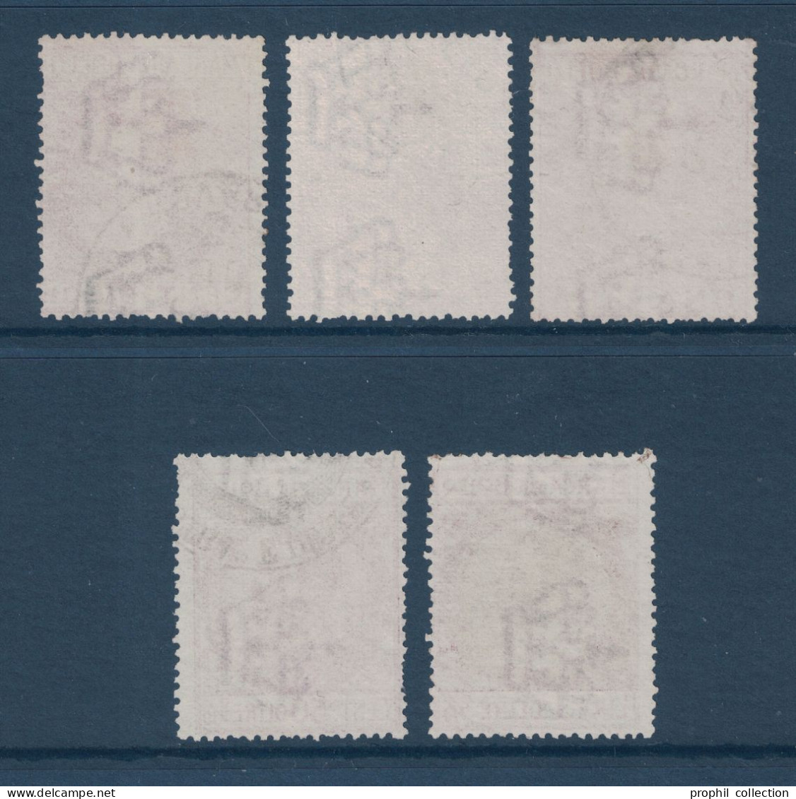 LOT De 5 TIMBRES FISCAUX D'ITALIE FISCALI MARCO BOLLO 1885 1905 - Fiscales