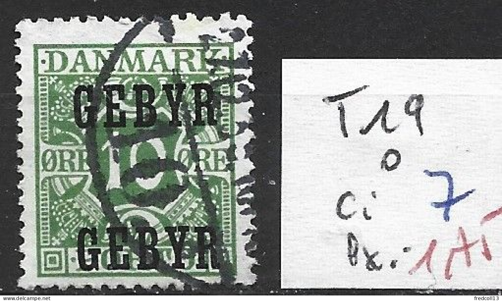 DANEMARK TAXE 19 Oblitéré Côte 7 € - Postage Due