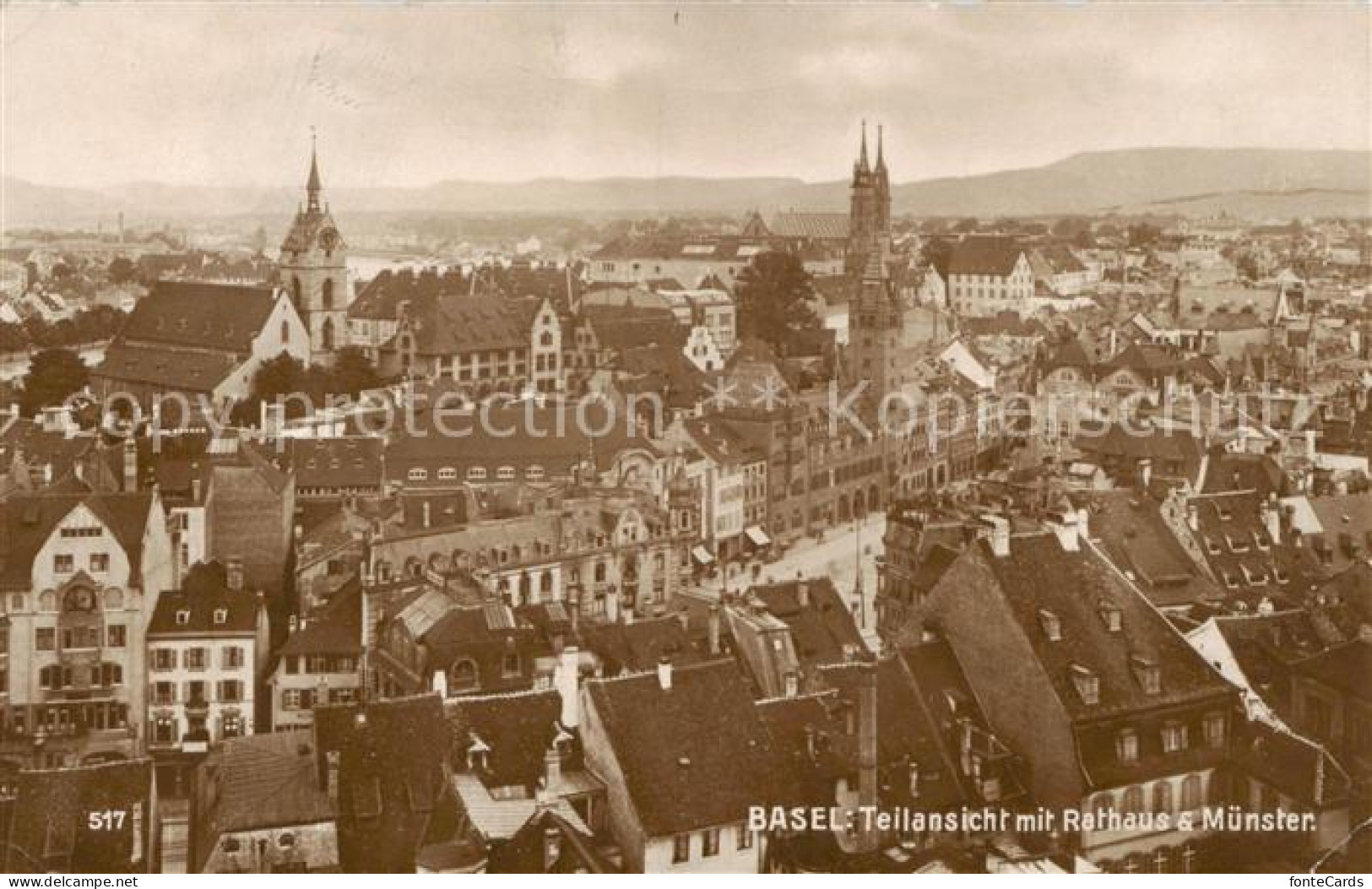 13792214 Basel BS Teilansicht Mit Rathaus Und Muenster Basel BS - Other & Unclassified