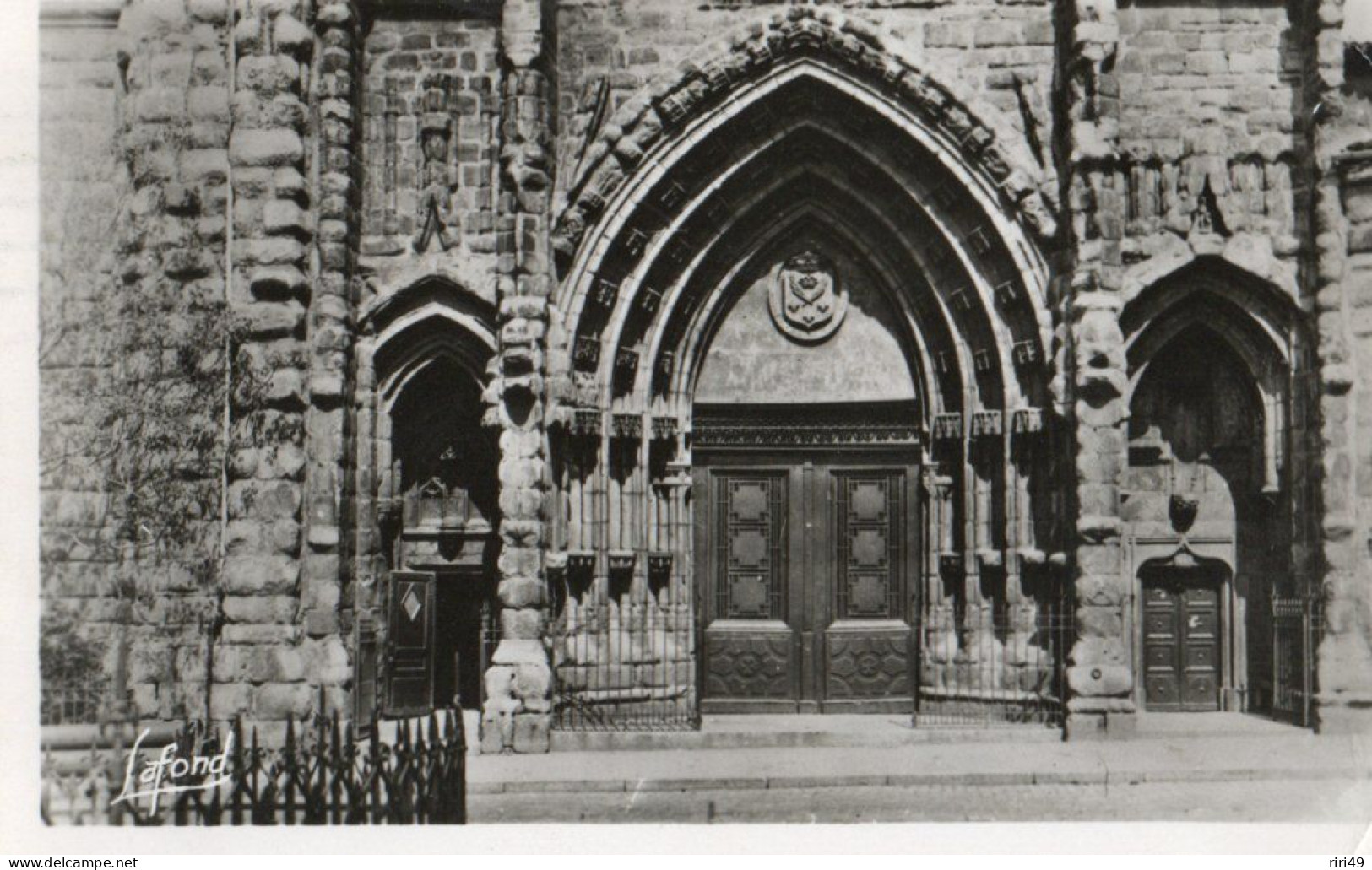 CPSM 42 - SAINT ETIENNE - Portail De L'Eglise St Etienne Du XV Siècle - Dos écrit Voyagée 1952 - Saint Etienne