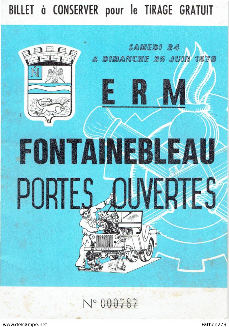 Etablissement Régional Du Matériel ERM Fontainebleau - Brochure Portes Ouvertes Juin 1978 - Altri & Non Classificati