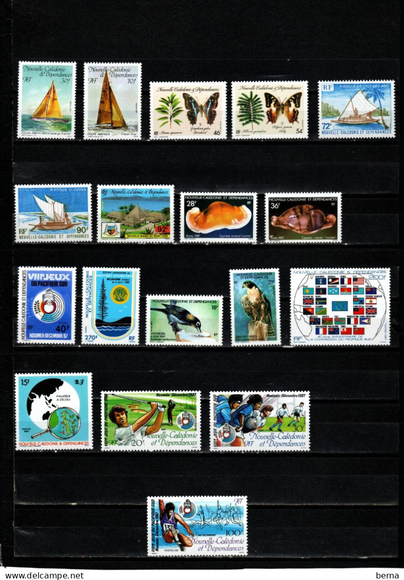 NOUVELLE CALEDONIE ANNEE 1987  COMPLETE 531/548 LUXE NEUF SANS CHARNIERE - Komplette Jahrgänge