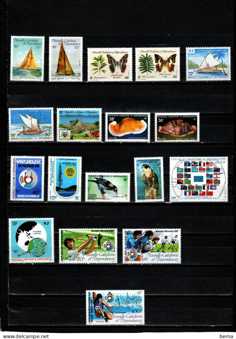 NOUVELLE CALEDONIE ANNEE 1987  COMPLETE 531/548 LUXE NEUF SANS CHARNIERE - Años Completos