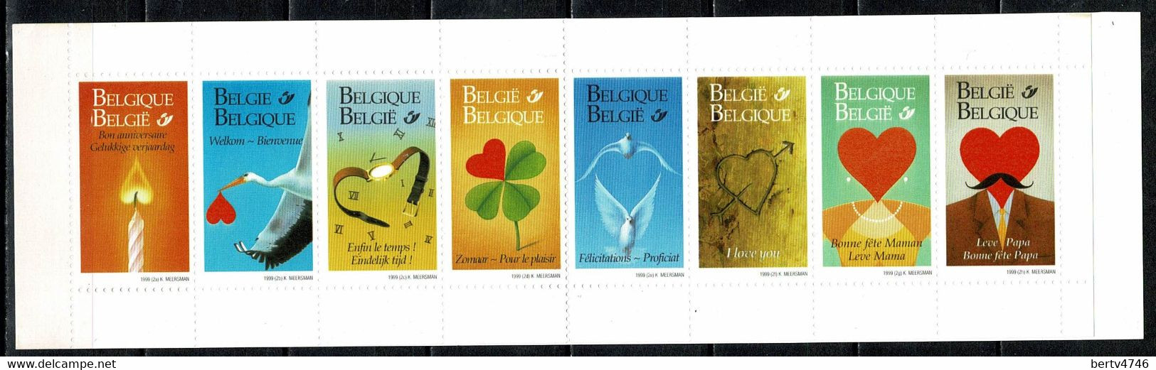 Belg. - 1999 - Full year MNH +  6 Bl 78/83** + B/C 31**  (8 scans)