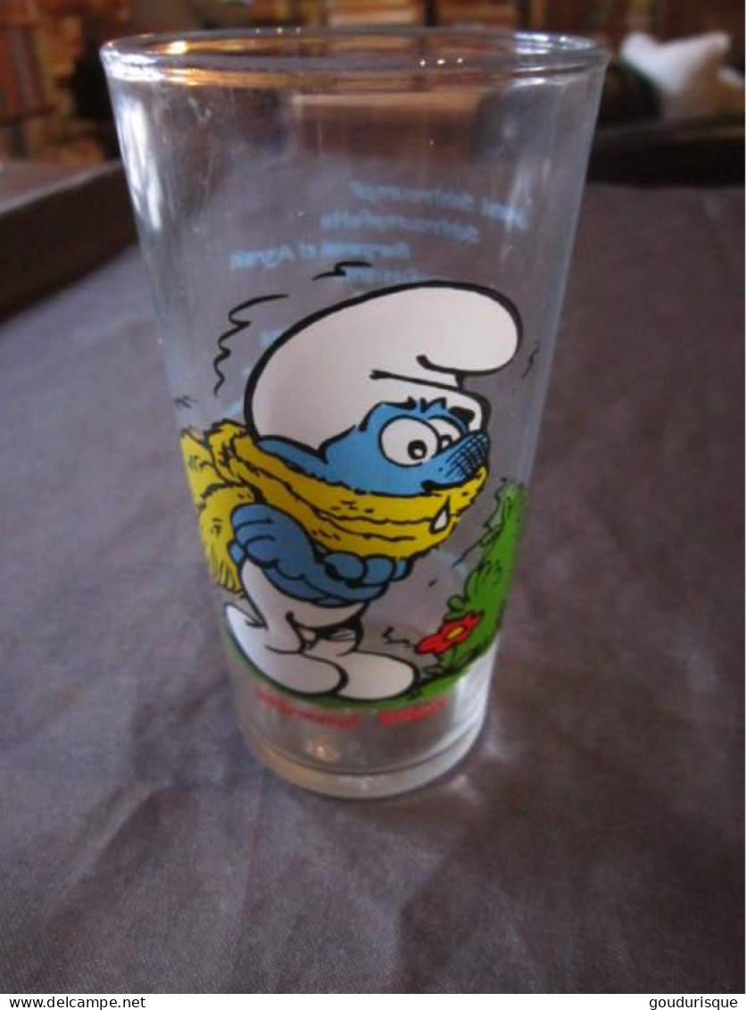 SCHTROUMPF VERRE SCHTROUMPF FRILEUX LONG DRINK   PEYO - Schtroumpfs, Les