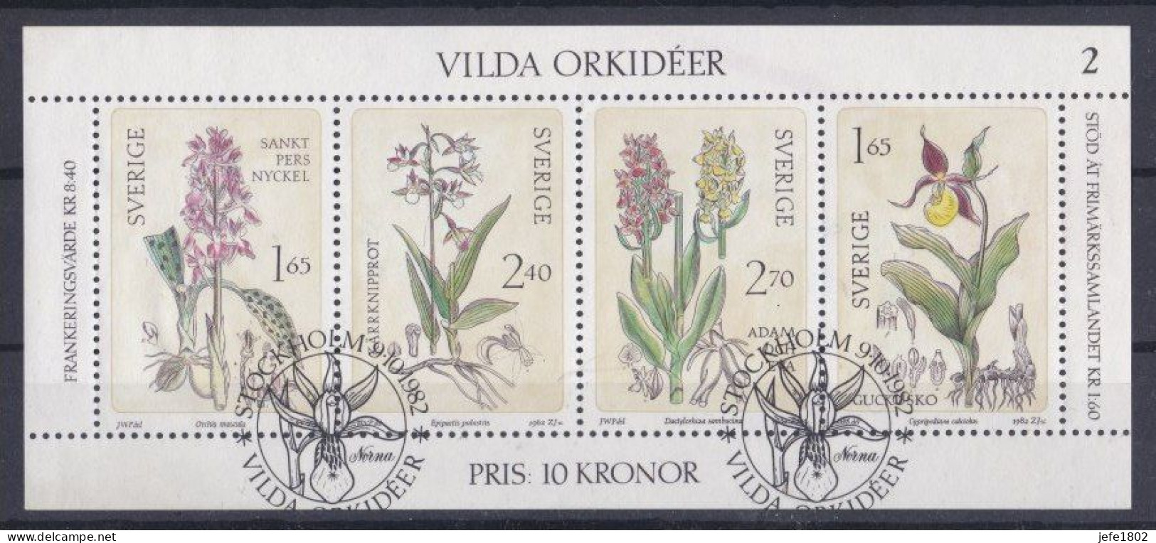 Vilda Orkidéer - Wild Orchids - Orchidées Sauvages - Wilde Orchideën - Blocs-feuillets