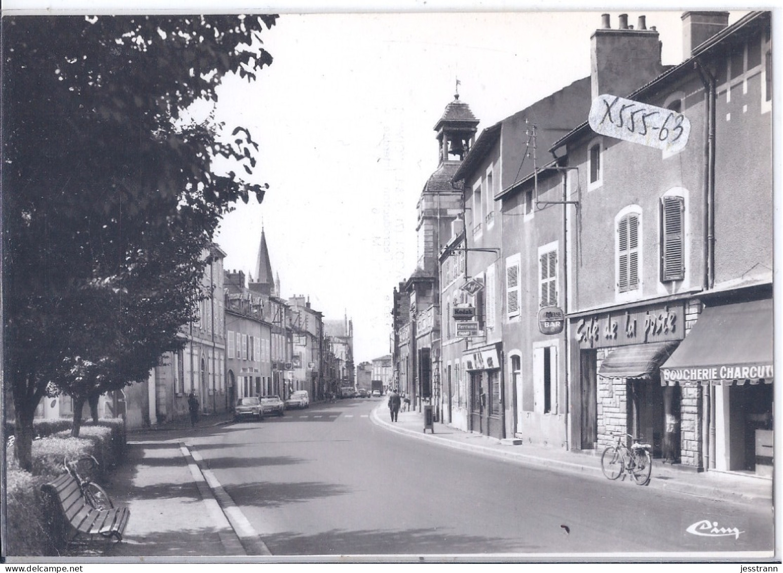 AIGUEPERSE- LA GRANDE RUE- CAFE DE LA POSTE- BOUCHERIE-CHARCUTERIE- CIM AC 633290 - Aigueperse