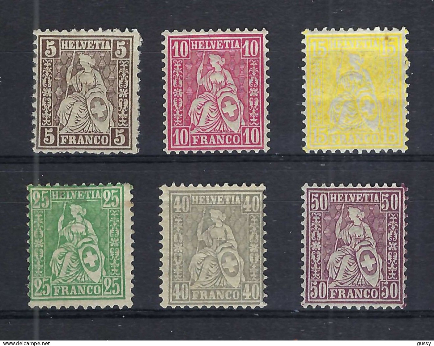 SUISSE Ca.1881: Lot De Neufs* Papier Mêlé - Unused Stamps