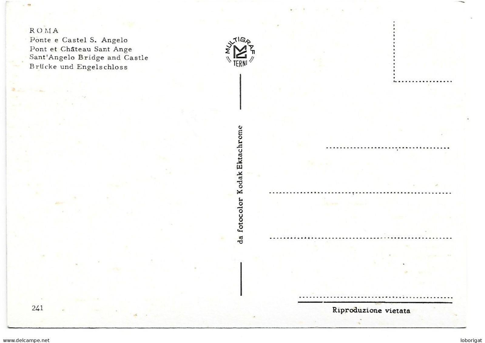 PONTE E CASTEL S. ANGELO / SAN'T ANGELO BRIDGE AND CASTLE.-  ROMA - ( ITALIA ) - Ponts