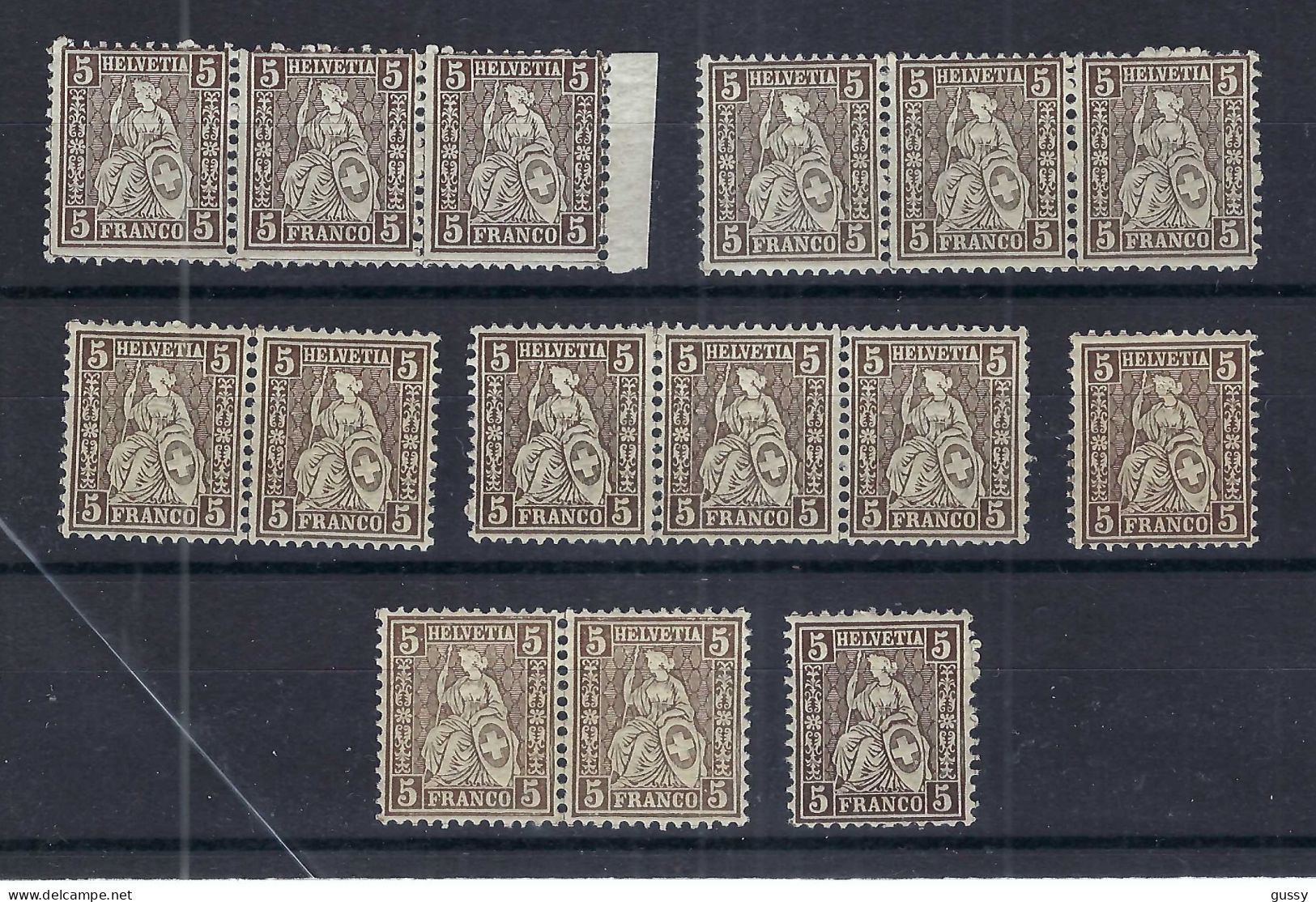 SUISSE Ca.1881: Lot De Neufs** Papier Mêlé - Unused Stamps