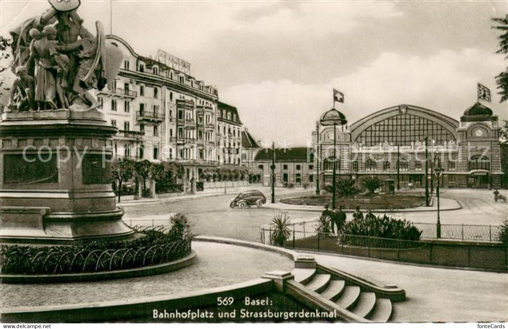 13755924 Basel BS Bahnhofplatz Und Strassburgerdenkmal Basel BS - Autres & Non Classés