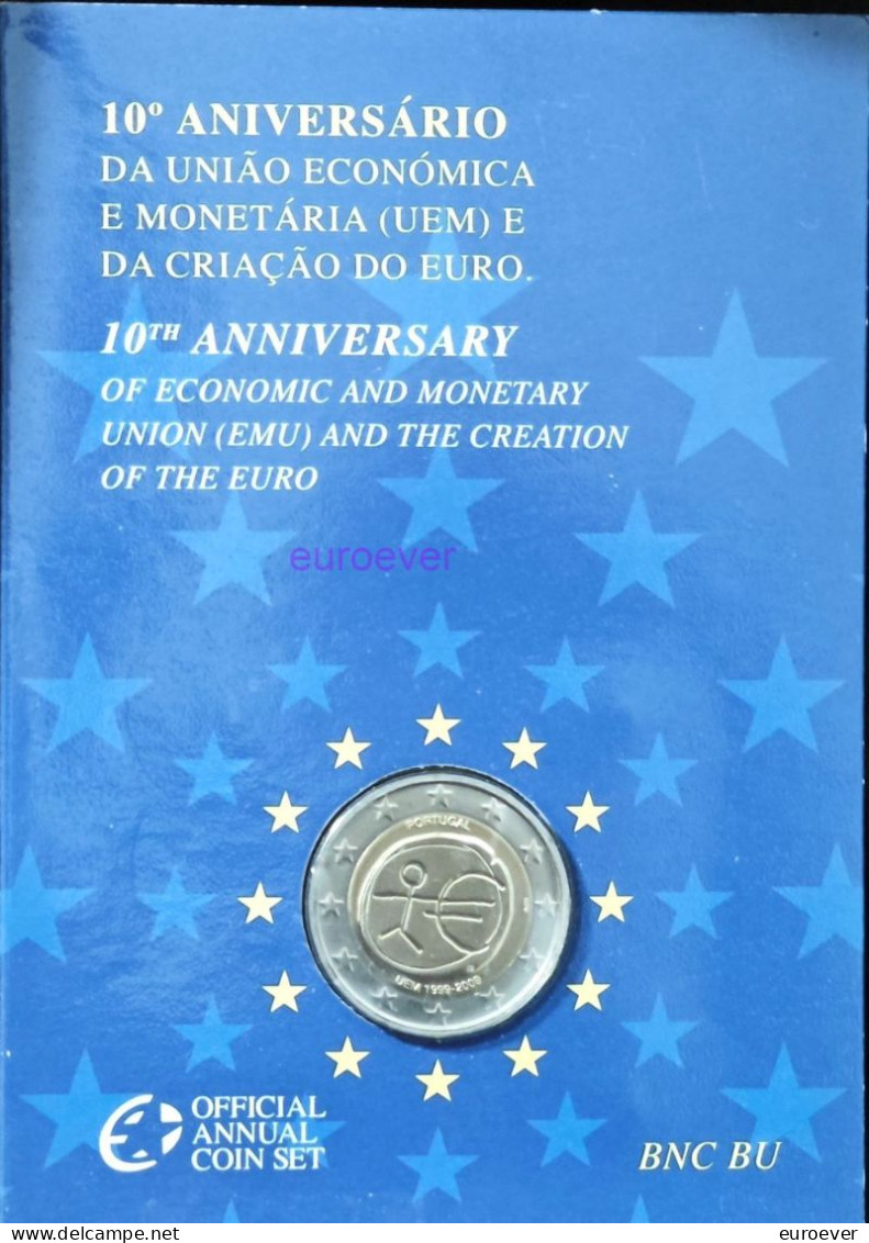 2 Euro Gedenkmünze 2009 WWU Wirtschafts- Und Währungsunion - Portugal BU Coincard - Portugal