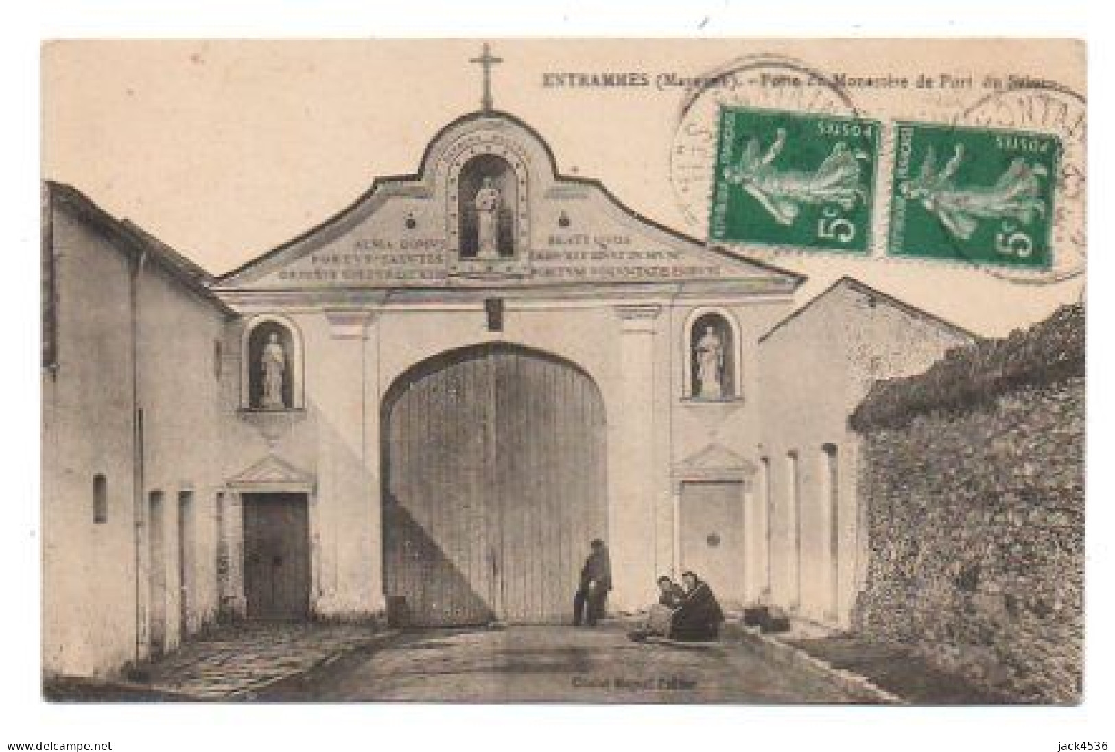 Carte Postale Ancienne - Circulé - Dép. 53 - ENTRAMMES - Porte Du Monastère De PORT DU SALUT - Entrammes