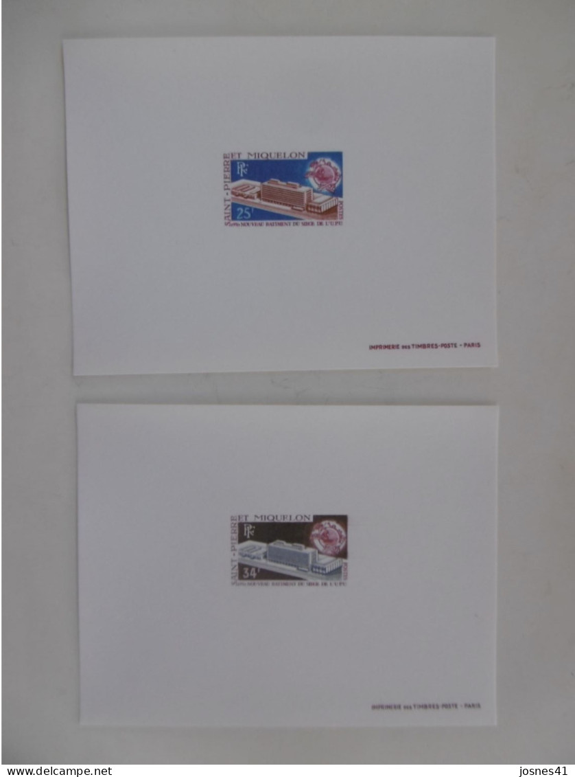 S P M   EPREUVE DE LUXE      P399/400  * *    BATIMENT DE L U P U - Imperforates, Proofs & Errors