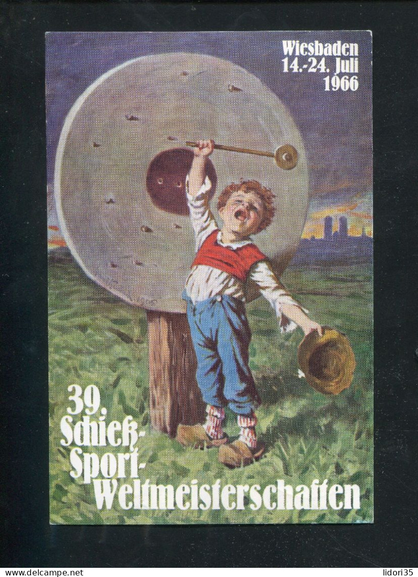 "SCHIESS-SPORT-WELTMEISTERSCHAFTEN" 1966, Sonderkarte SSt. "WIESBADEN" (5193) - Schieten (Wapens)