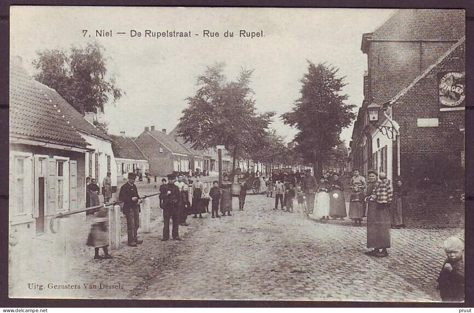 Niel - De Rupelstraat ZELDZAAM  Topkaart Uitgever Van Dessel - Niel