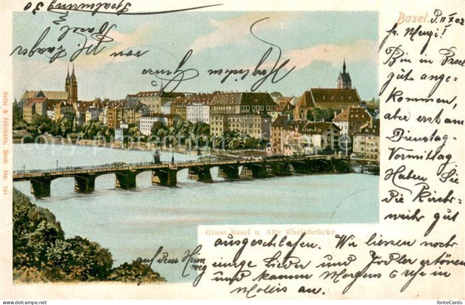 13738724 Basel BS Gross Basel Und Alte Rheinbruecke Basel BS - Other & Unclassified