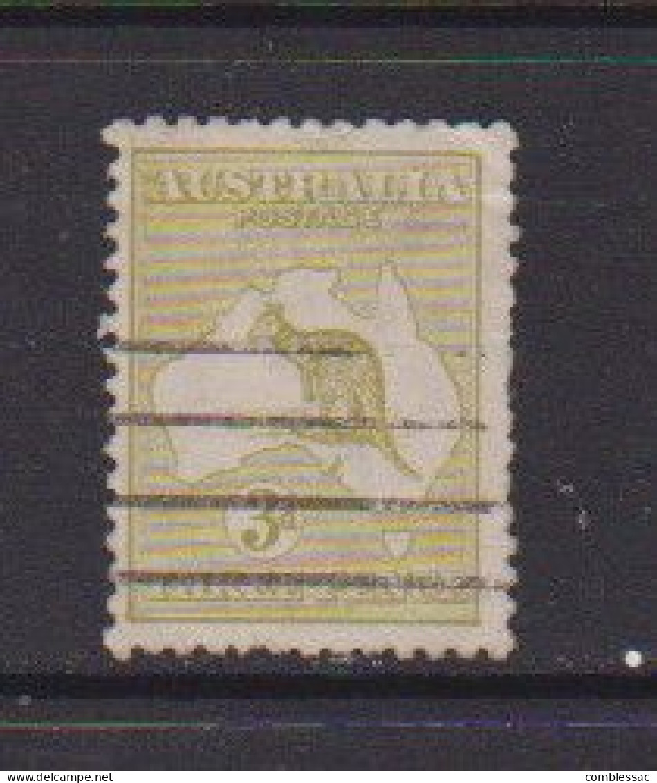AUSTRALIA    1917    3d  Yellow  Olive    Die II     Wmk  W6      USED - Gebruikt