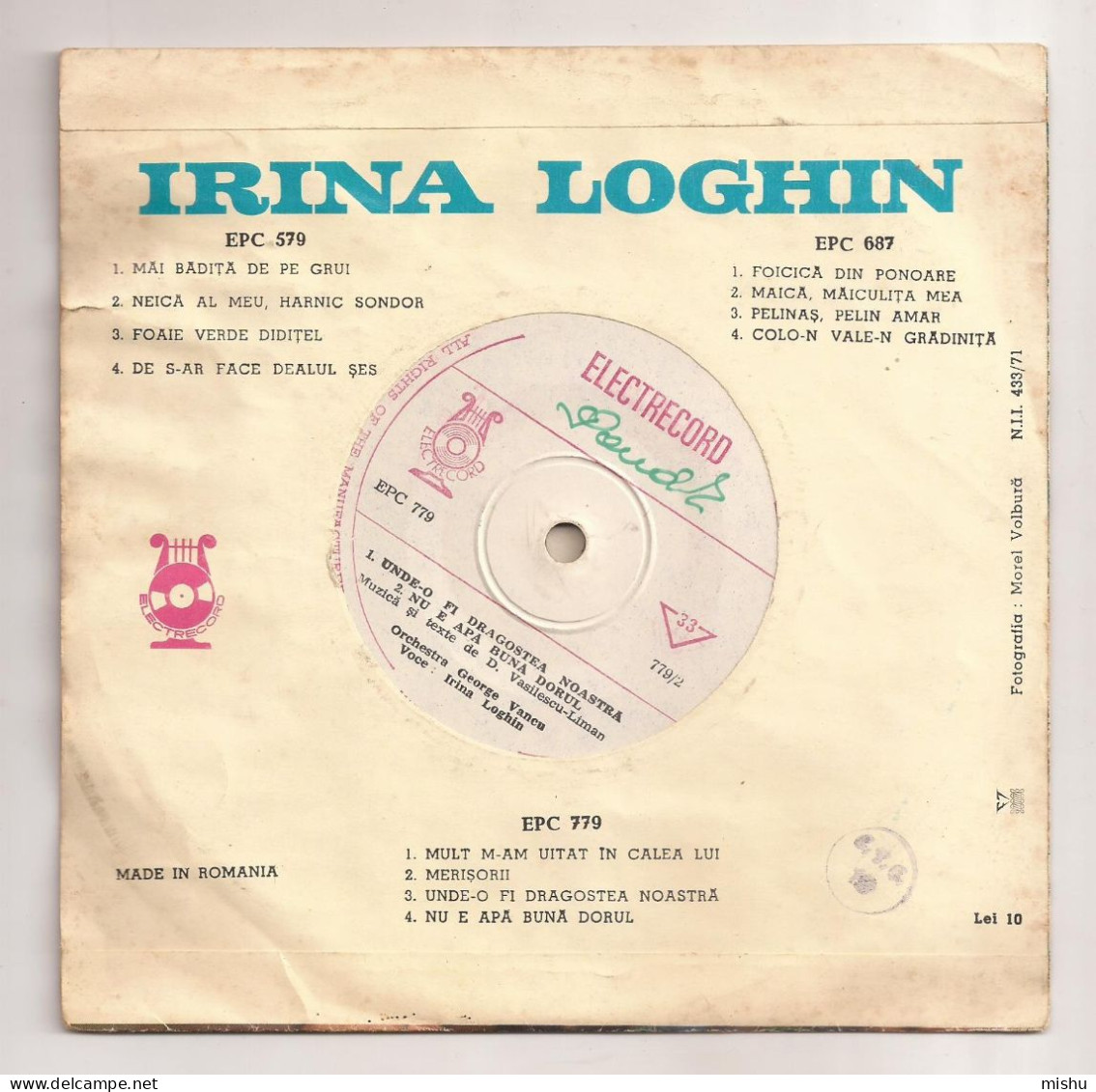 Romania - Vinyl - Irina Loghin – Mult M-am Uitat In Calea Lui - Zonder Classificatie