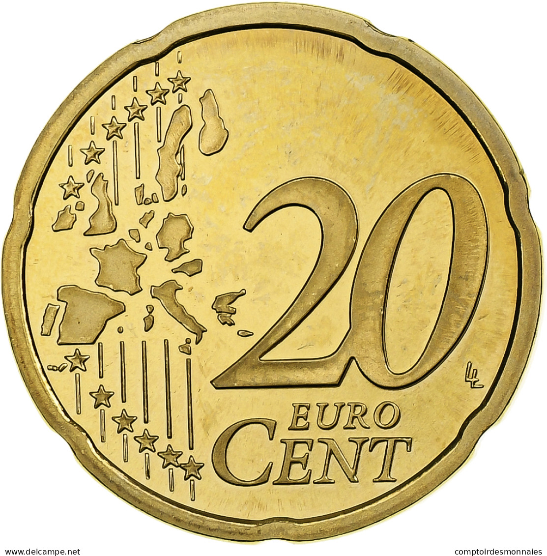 Monaco, Rainier III, 20 Euro Cent, Proof / BE, 2001, Paris, Laiton, FDC - Monaco