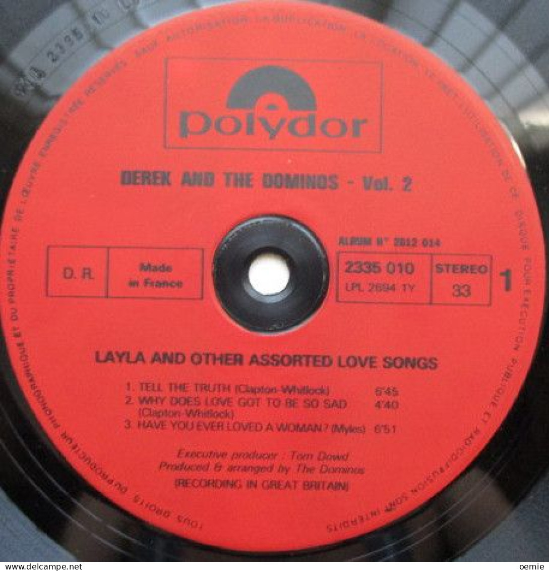 DEREK AND THE DOMINOS   / LAYLA  OTHER ASSORTED LOVE SONGS - Blues