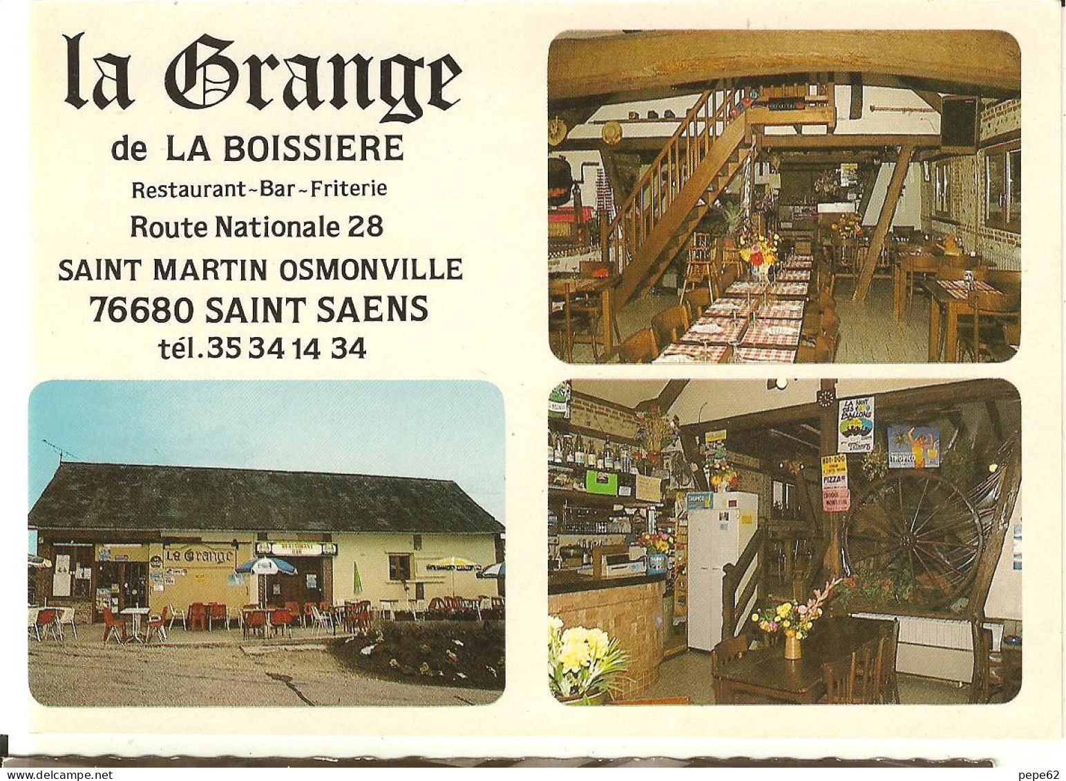 Saint Saens-saint Martin Osmonville- Restaurant La Grange- Cpm - Saint Saens