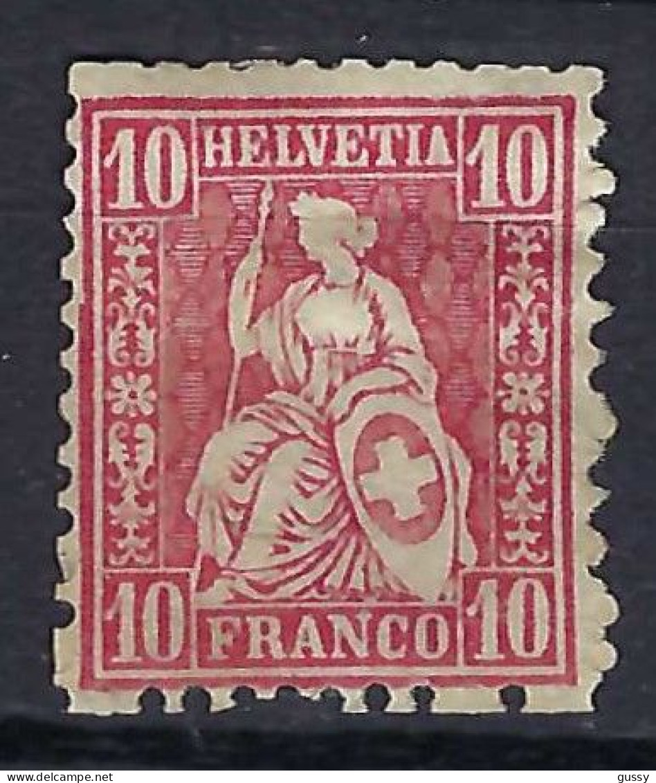 SUISSE Ca.1867-78: Le Y&T 38 Neuf(*), Papier Blanc, Var. "dentelure Incomplète" - Unused Stamps