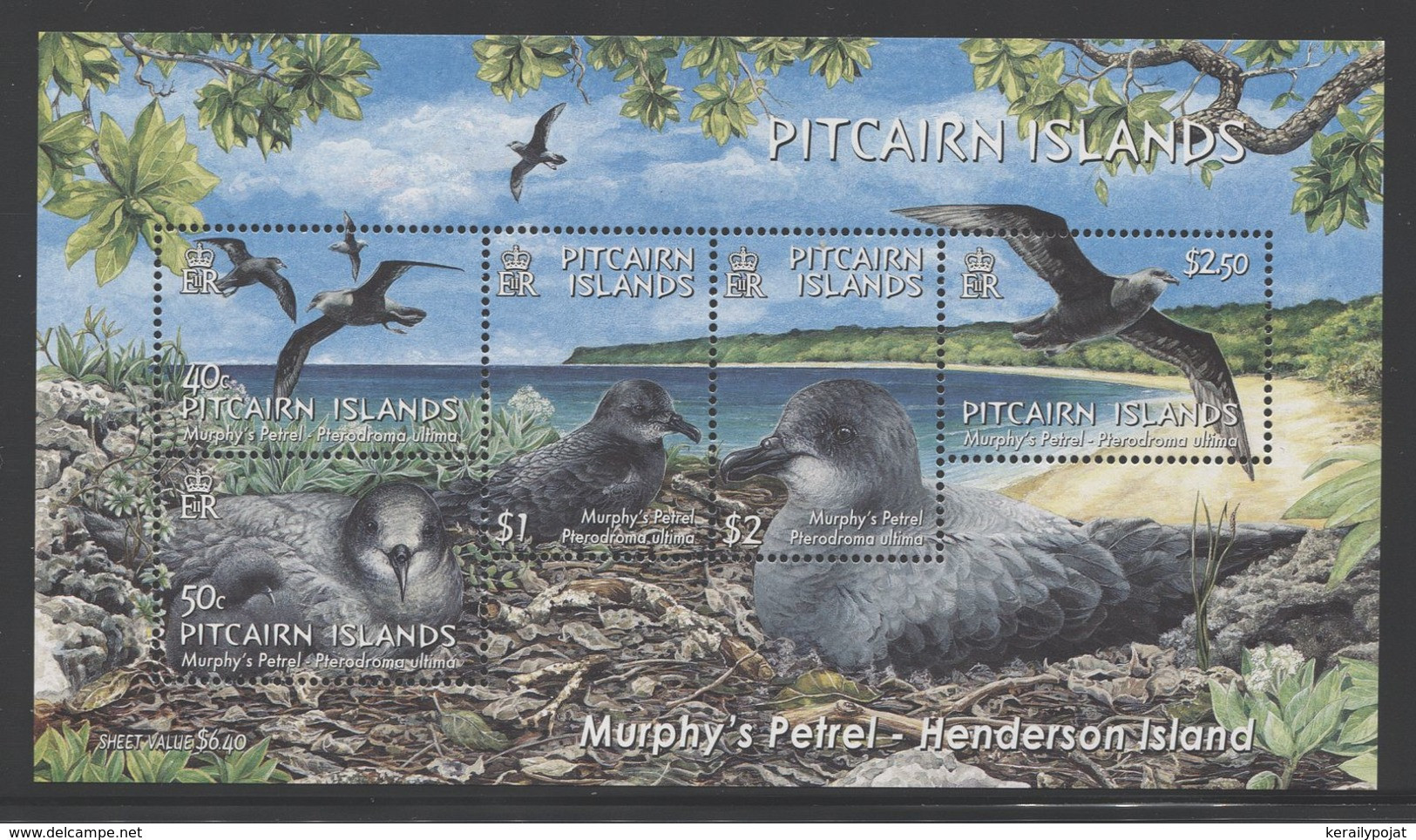 Pitcairn Islands - 2004 Murphy Petrel Block MNH__(THB-4330) - Pitcairn Islands