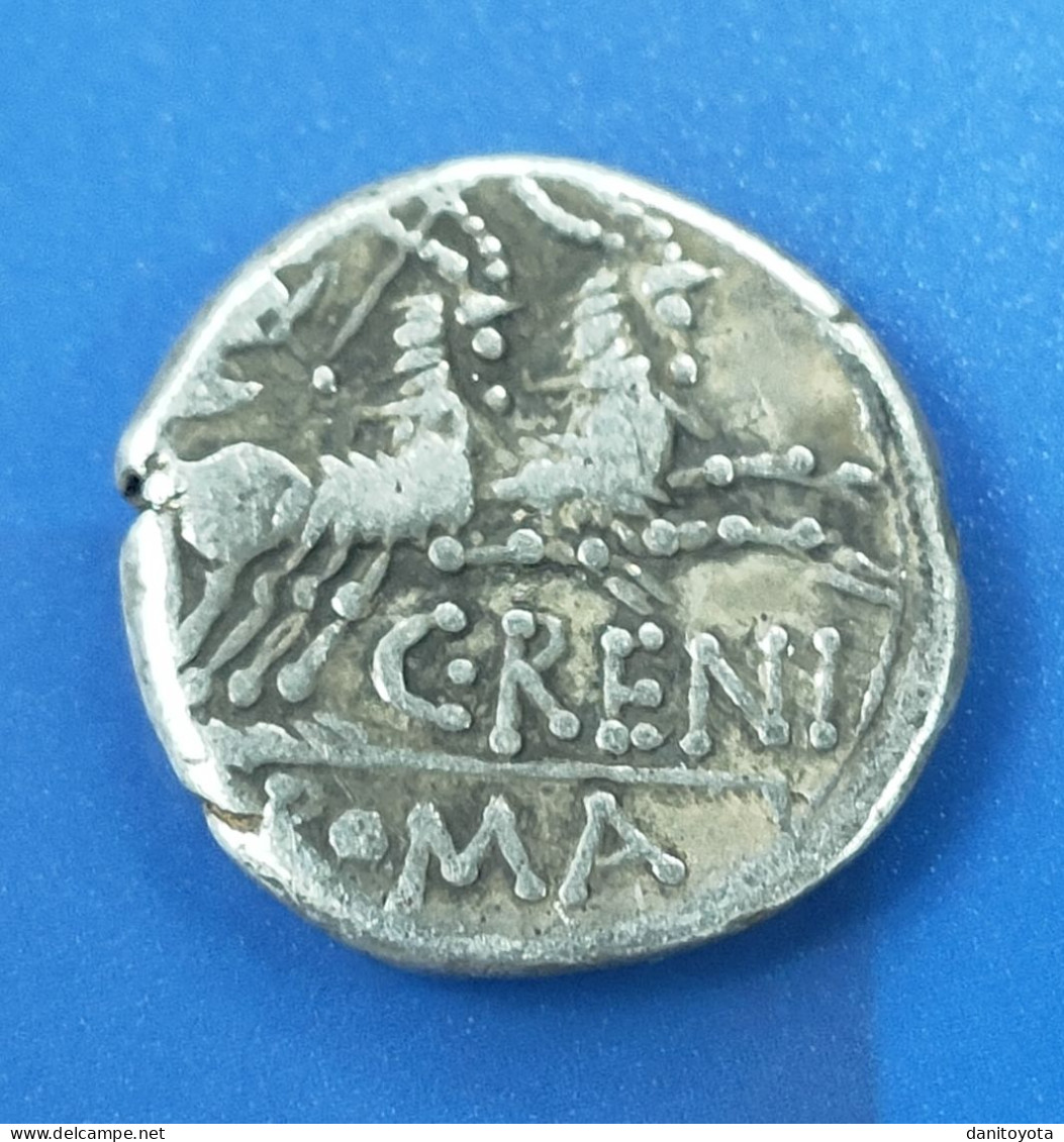 PERIODO REPUBLICA. AÑO 138 A.C.  DENARIO. FAMILIA RENIA. PESO 3.7 GR. - Republic (280 BC To 27 BC)