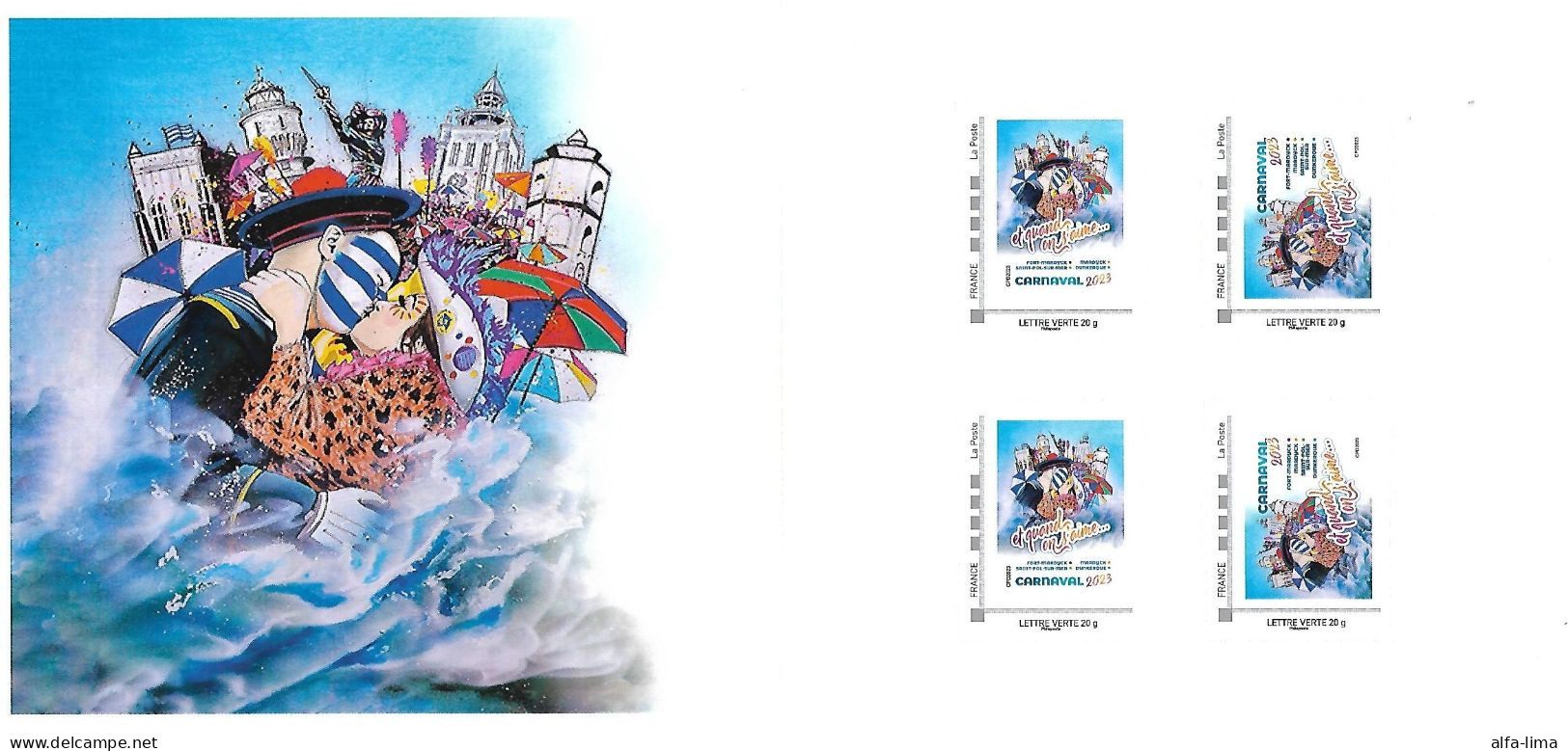 Collector De 4 Timbres  Carnaval De Dunkerque 2023 - Carnavales