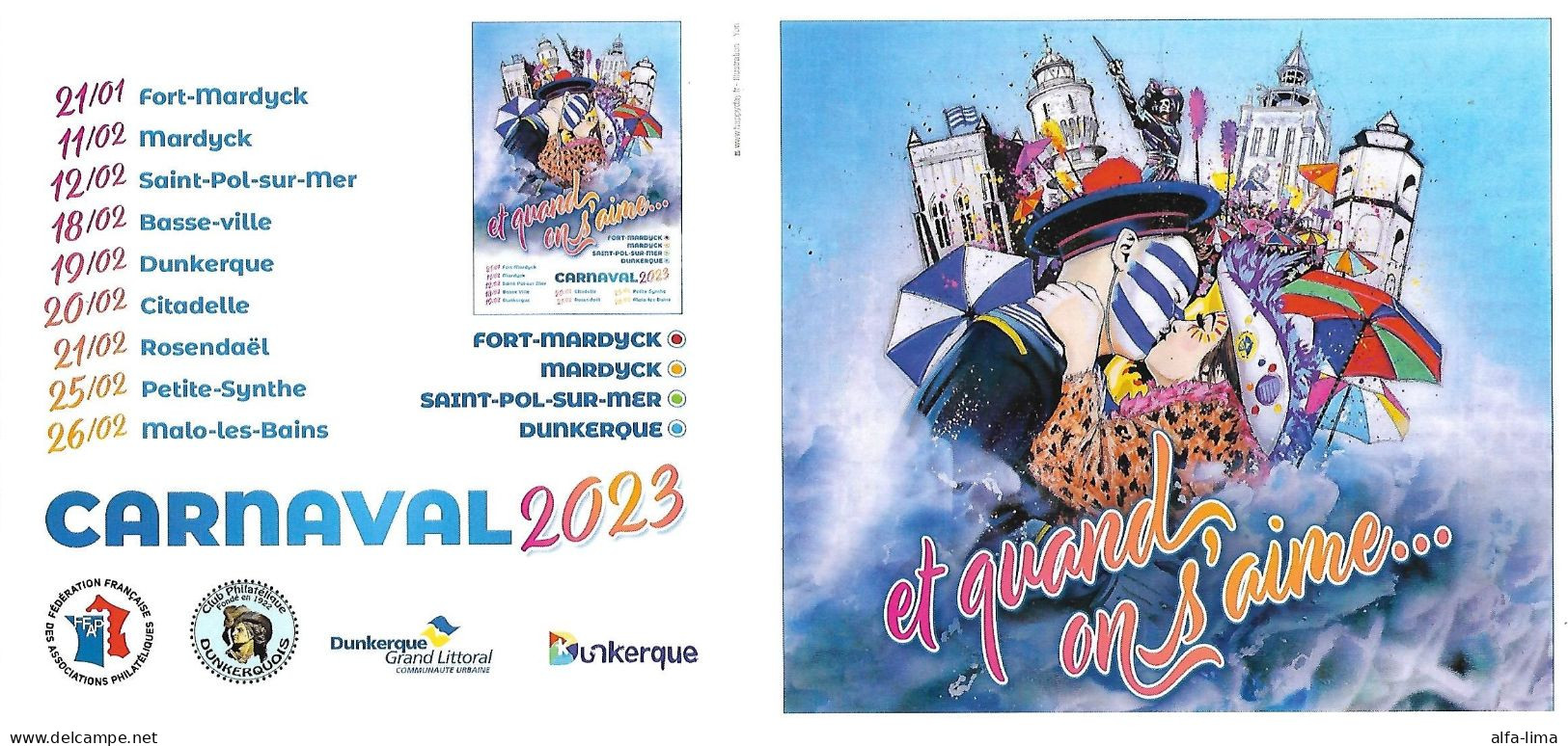 Collector De 4 Timbres  Carnaval De Dunkerque 2023 - Carnavales