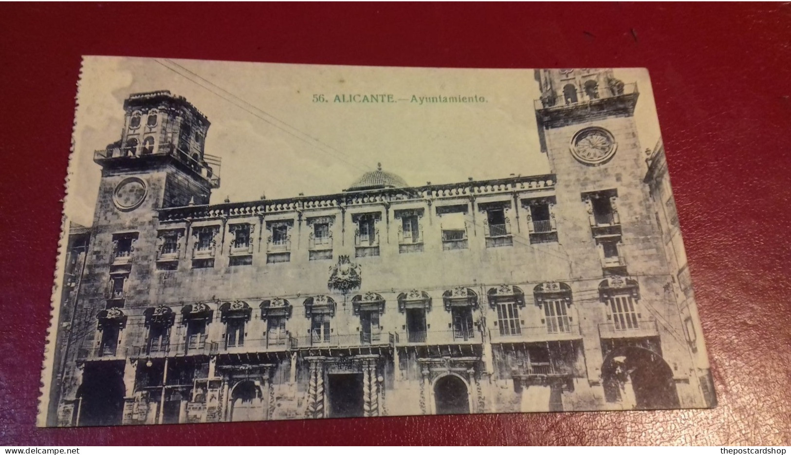 ESPAGNE Tarjeta Postal ALICANTE Auntamiento  No.56 Unused - Alicante