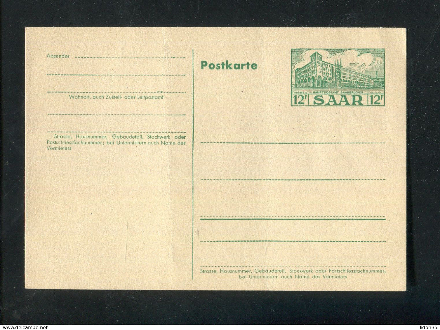 "SAARLAND" 1953, Postkarte Mi. P 41 ** (5228) - Postal  Stationery