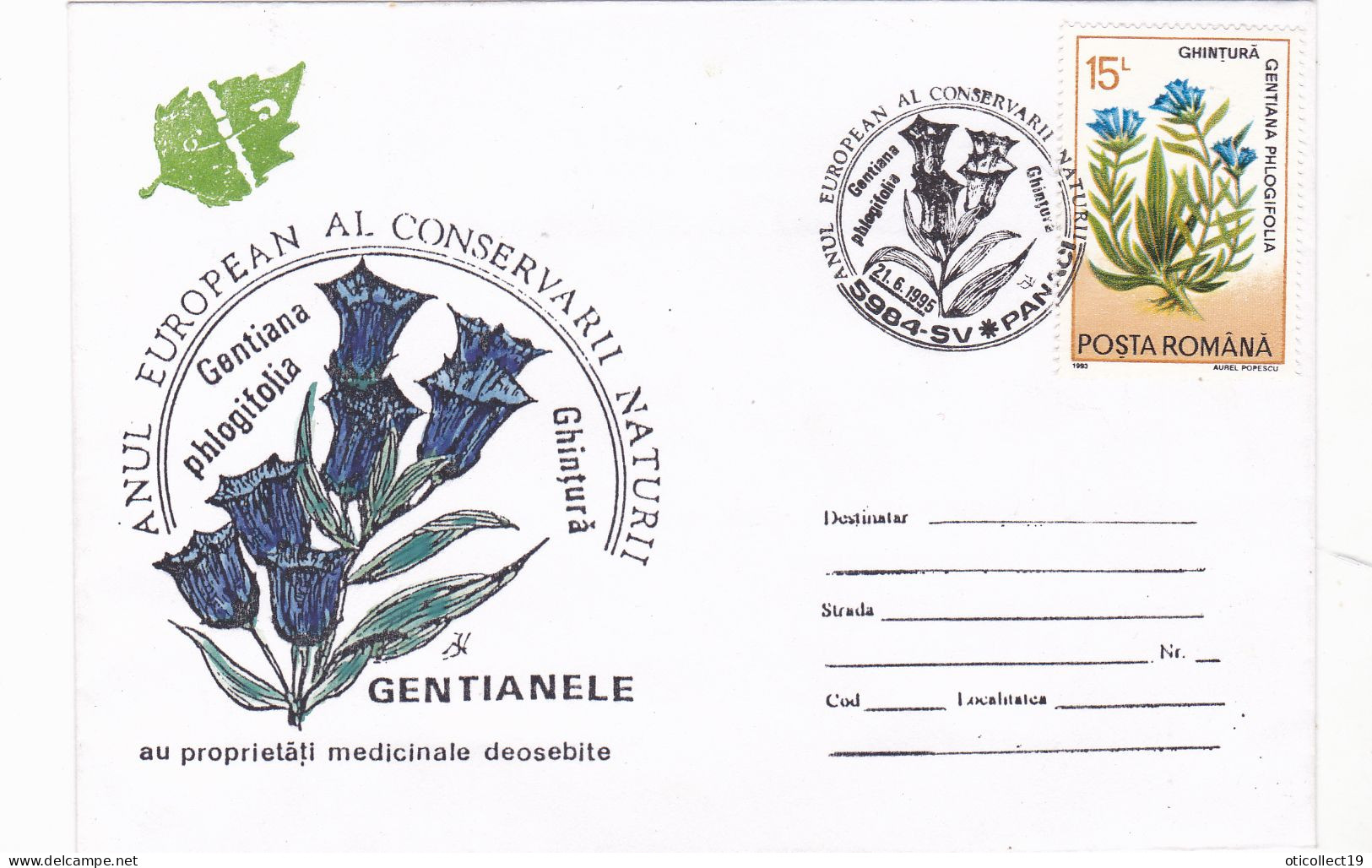 MEDICINAL PLANTS COVERS 1995 ROUMANIE FLOWERS - EUROPEAN YEAR OF NATURE CONSERVATION - Medicinal Plants