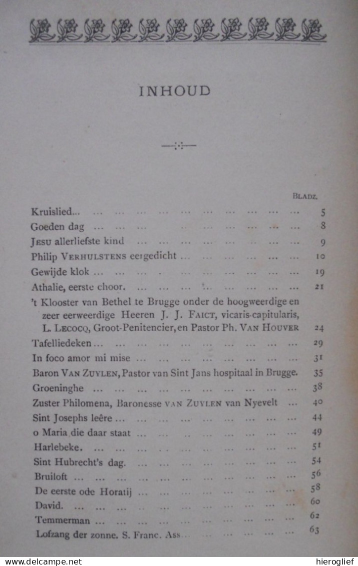 Liederen eerdichten et reliqua door Guido Gezelle 1893 Roeselare De Meester / Brugge Kortrijk